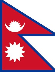 Image showing The national flag of Nepal
