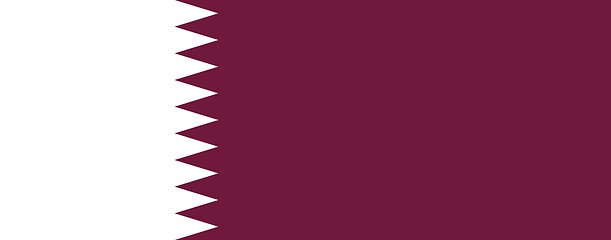 Image showing The national flag of Qatar