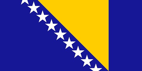 Image showing The national flag of Bosnia and Herzegovina