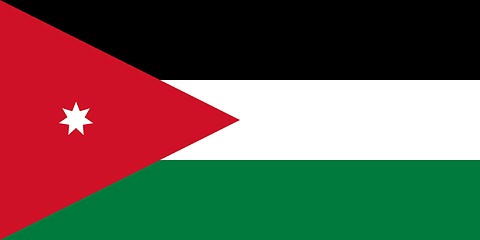 Image showing The national flag of Jordan