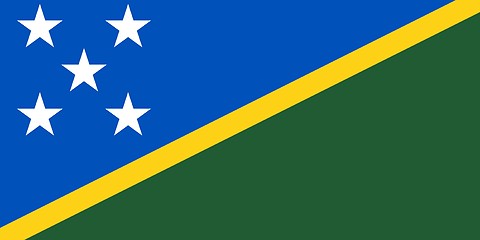 Image showing The national flag of Solomon Islands