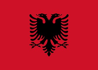 Image showing The national flag of Albania