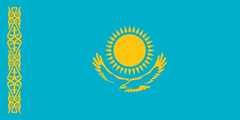 Image showing The national flag of Kazakhstan