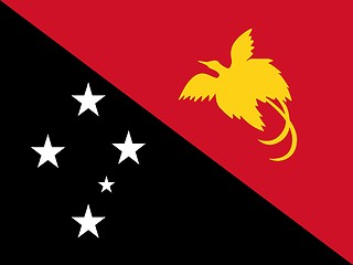 Image showing The national flag of Papua New Guinea