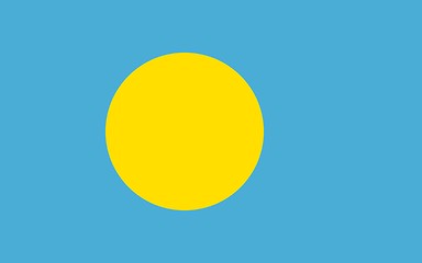 Image showing The national flag of Palau