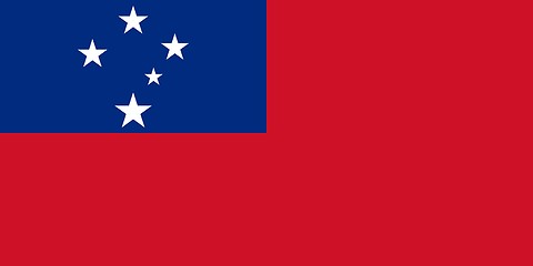 Image showing The national flag of Samoa
