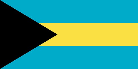 Image showing The national flag of Bahamas