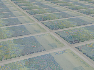 Image showing Norwegian currency background