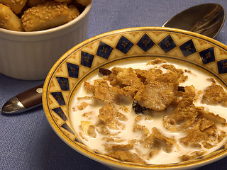 Image showing Breakfast with muesli