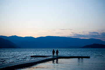 Image showing Sunset at Lake Chelan