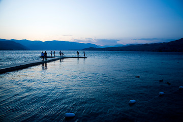 Image showing Sunset at Lake Chelan