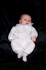 Image showing Newborn Baby Boy in Blessing Outfit