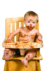 Image showing Messy Baby Boy Isolated