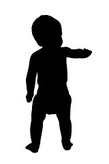 Image showing Toddler Silhouette Illustration