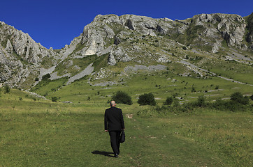 Image showing Businessman outdoors