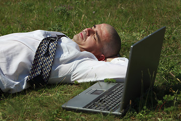 Image showing Tired man