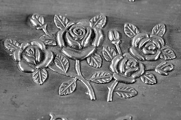 Image showing Carved pattern of jewelry box