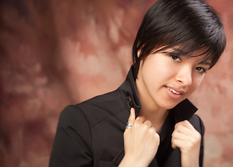 Image showing Multiethnic Girl Poses for Portrait