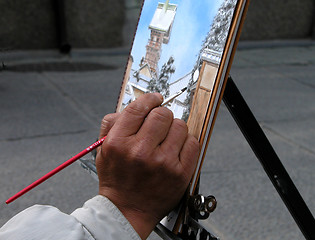 Image showing Painter's hand