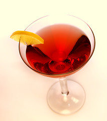 Image showing martini with lemon