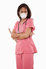 Image showing Attractive thirties asian woman doctor nurse