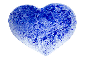 Image showing An ice blue heart