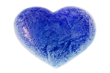 Image showing An ice blue heart