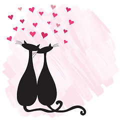 Image showing Cats in love