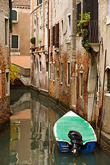 Image showing Residential canal in Venice