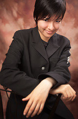 Image showing Multiethnic Girl Poses for Portrait