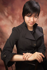 Image showing Multiethnic Girl Poses for Portrait