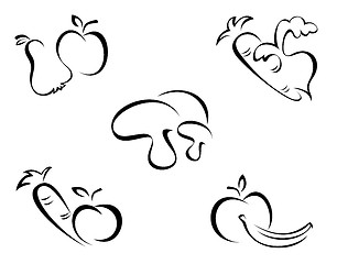 Image showing Vegetables symbols