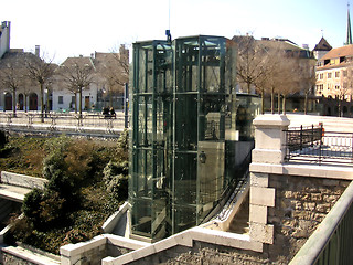 Image showing Glass elevator