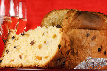 Image showing Christmas composition with panettone