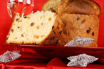 Image showing Christmas composition with panettone