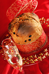 Image showing Panettone the italian Christmas cake