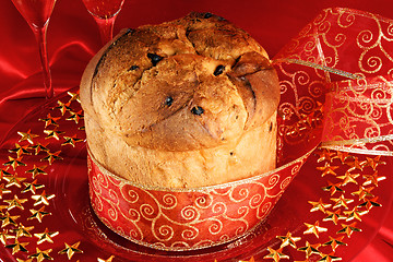 Image showing Panettone the italian Christmas cake