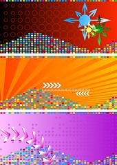 Image showing Set of bright abstract banners
