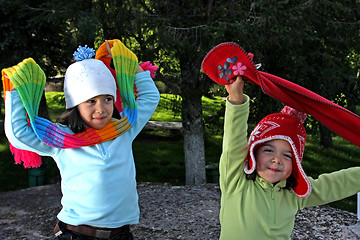 Image showing Cute girl in autumn park