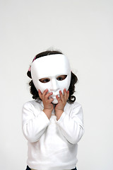 Image showing child with white mask