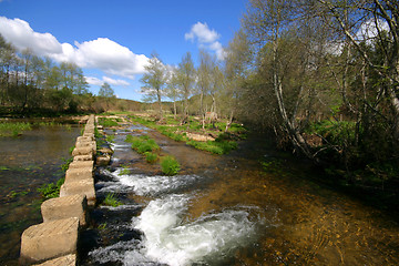 Image showing Flowing water the river in Portugal