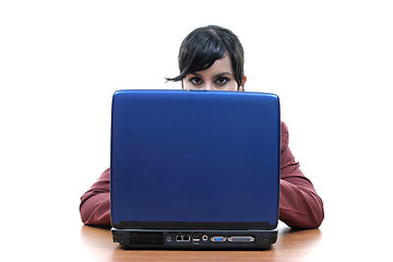 Image showing businesswoman with laptop