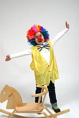 Image showing Funny clown, child, girl