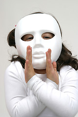 Image showing child with white mask