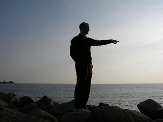 Image showing Pointing man