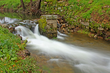 Image showing Flowing water the river in Portugal