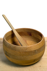 Image showing Wooden Bowl and Spatula