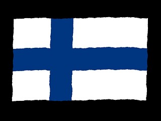 Image showing Handdrawn flag of Finland