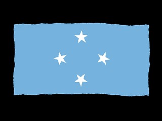 Image showing Handdrawn flag of Micronesia