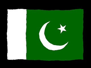 Image showing Handdrawn flag of Pakistan